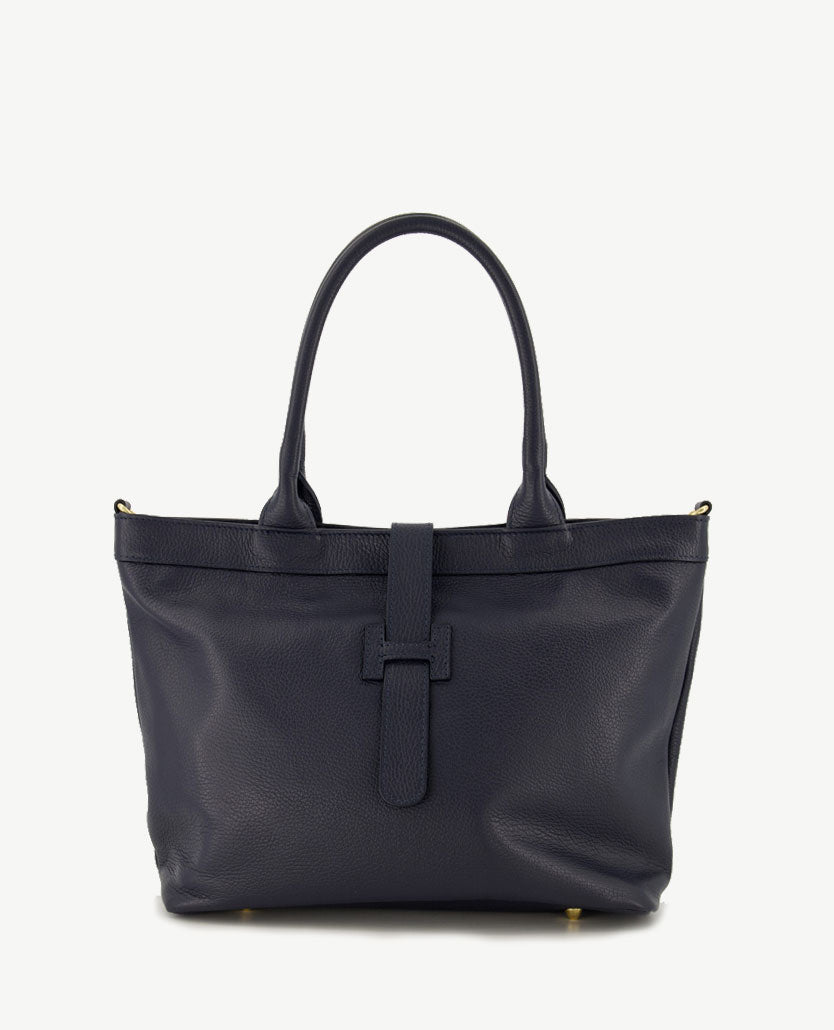 Tas - Hillary - Groot - Leer - Navy