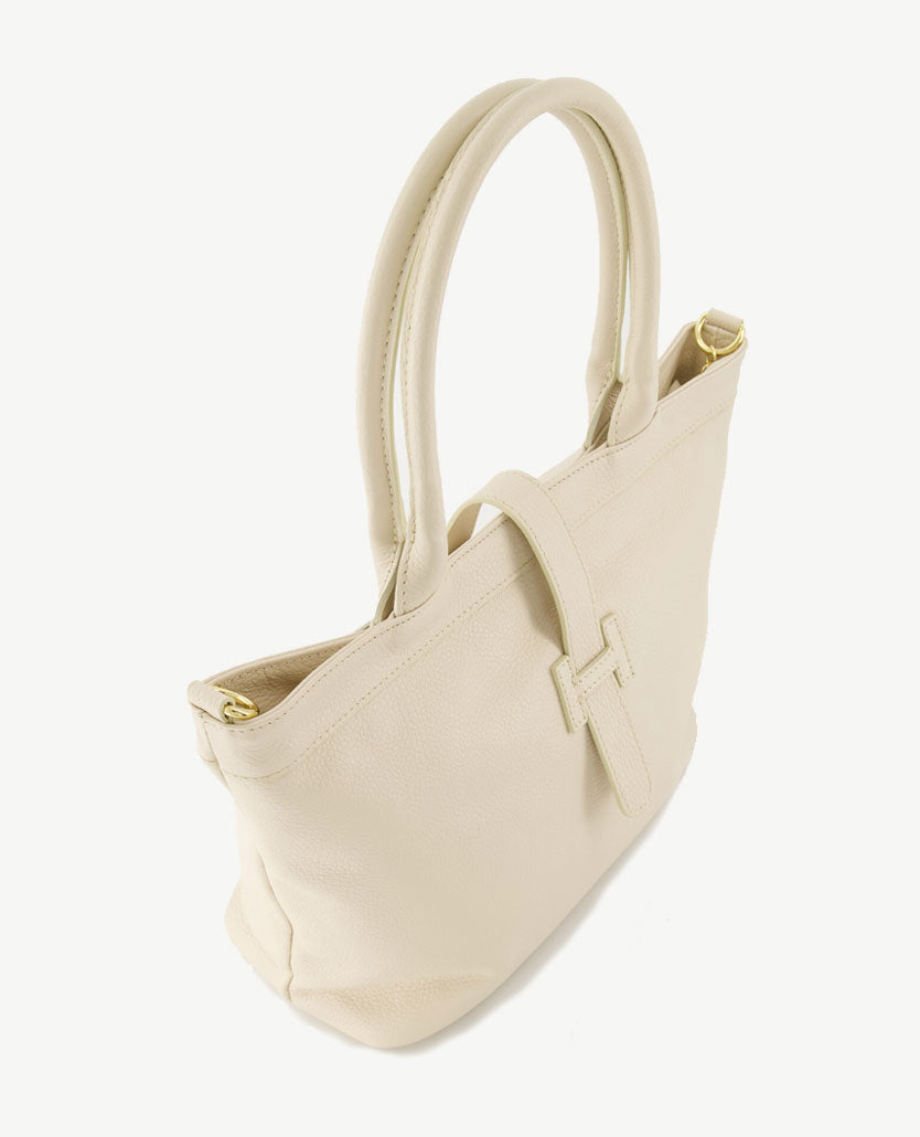 Tas - Hillary - Groot - Leer - Licht beige