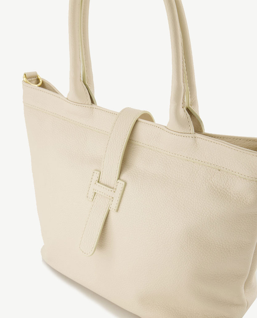 Tas - Hillary - Groot - Leer - Licht beige