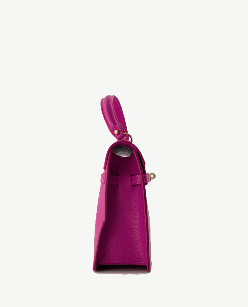 Tas - Helene- Leer - Fuchsia