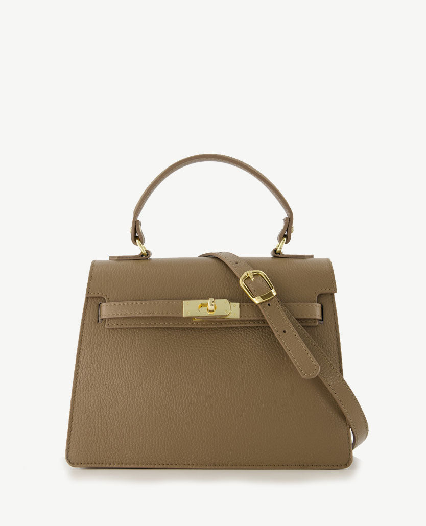 Tas - Helene - Leer - Taupe