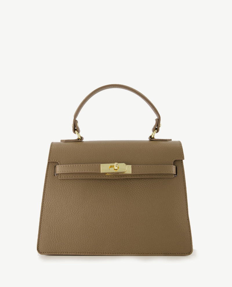 Tas - Helene - Leer - Taupe