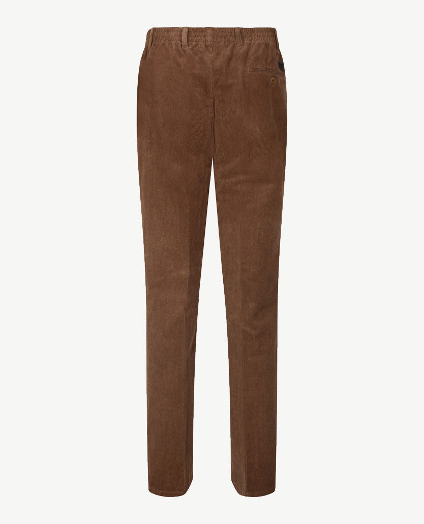 D.Y.P. - Philip - Instapbroek heren met elastische band - Ribcorduroy - Taupe