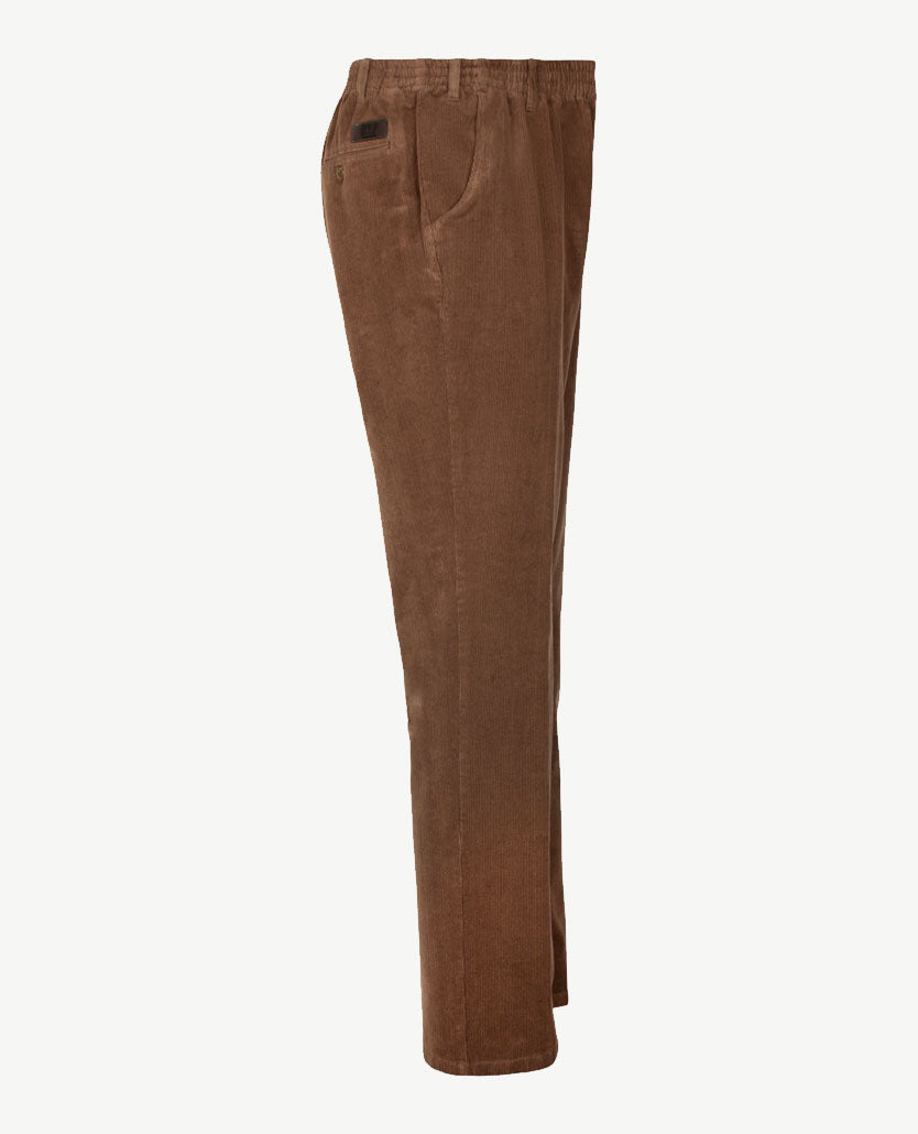 D.Y.P. - Philip - Instapbroek heren met elastische band - Ribcorduroy - Taupe