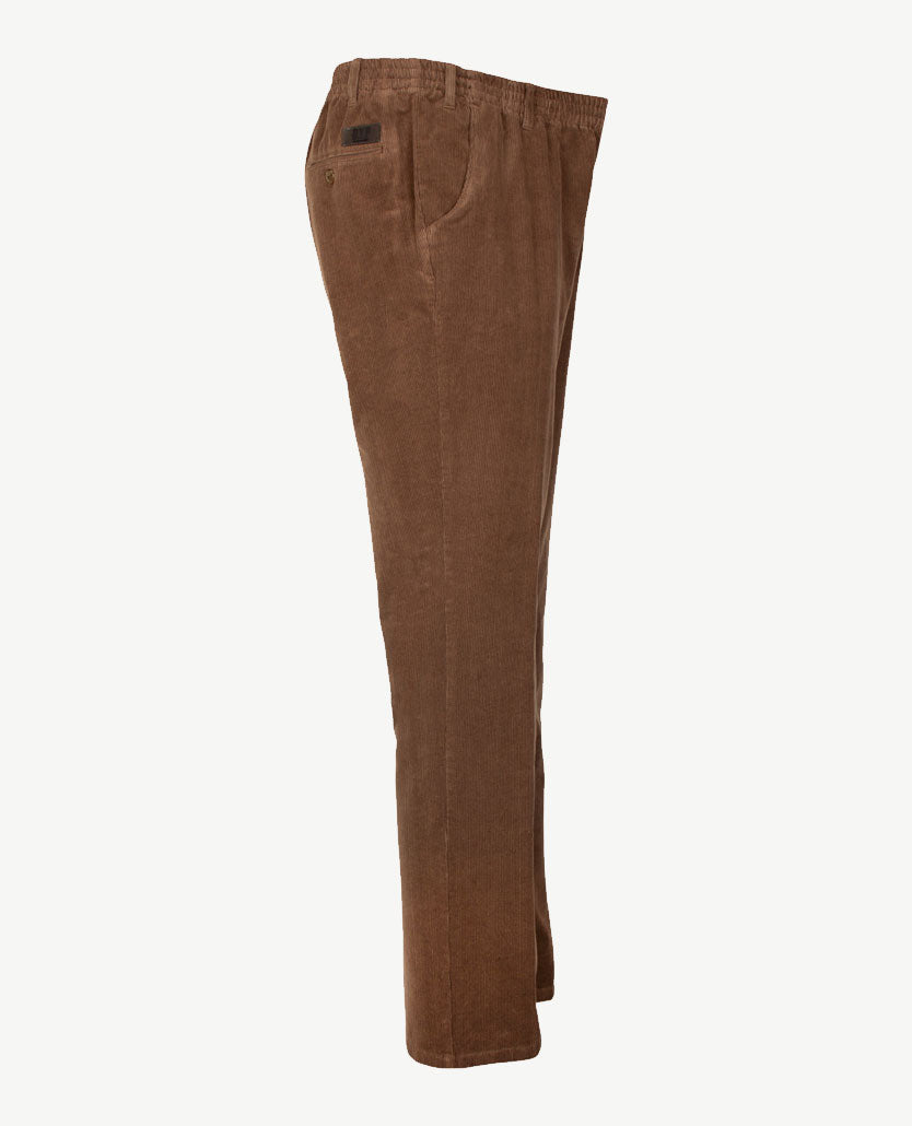 D.Y.P. - Philip - Instapbroek heren met elastische band - Ribcorduroy - Taupe
