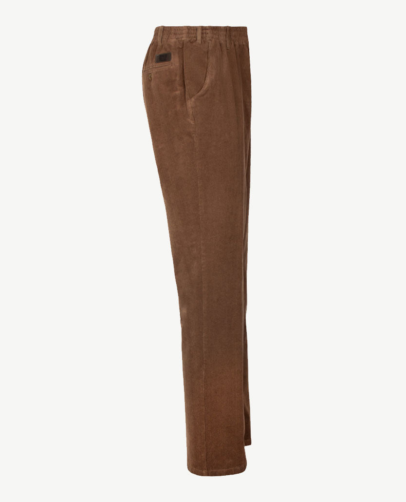 D.Y.P. - Philip - Instapbroek heren met elastische band - Ribcorduroy - Taupe