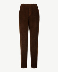 D.Y.P. - Philip - Instapbroek heren met elastische band - Ribcorduroy - Choco