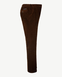 D.Y.P. - Philip - Instapbroek heren met elastische band - Ribcorduroy - Choco