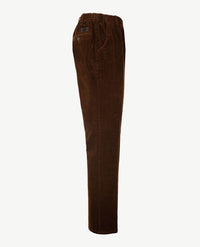 D.Y.P. - Philip - Instapbroek heren met elastische band - Ribcorduroy - Choco