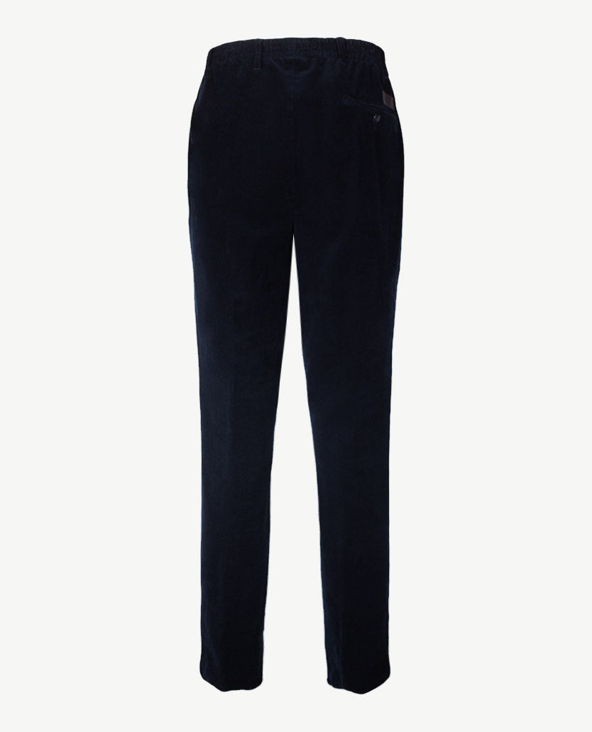 D.Y.P. - Philip - Instapbroek heren met elastische band - Ribcorduroy - Navy