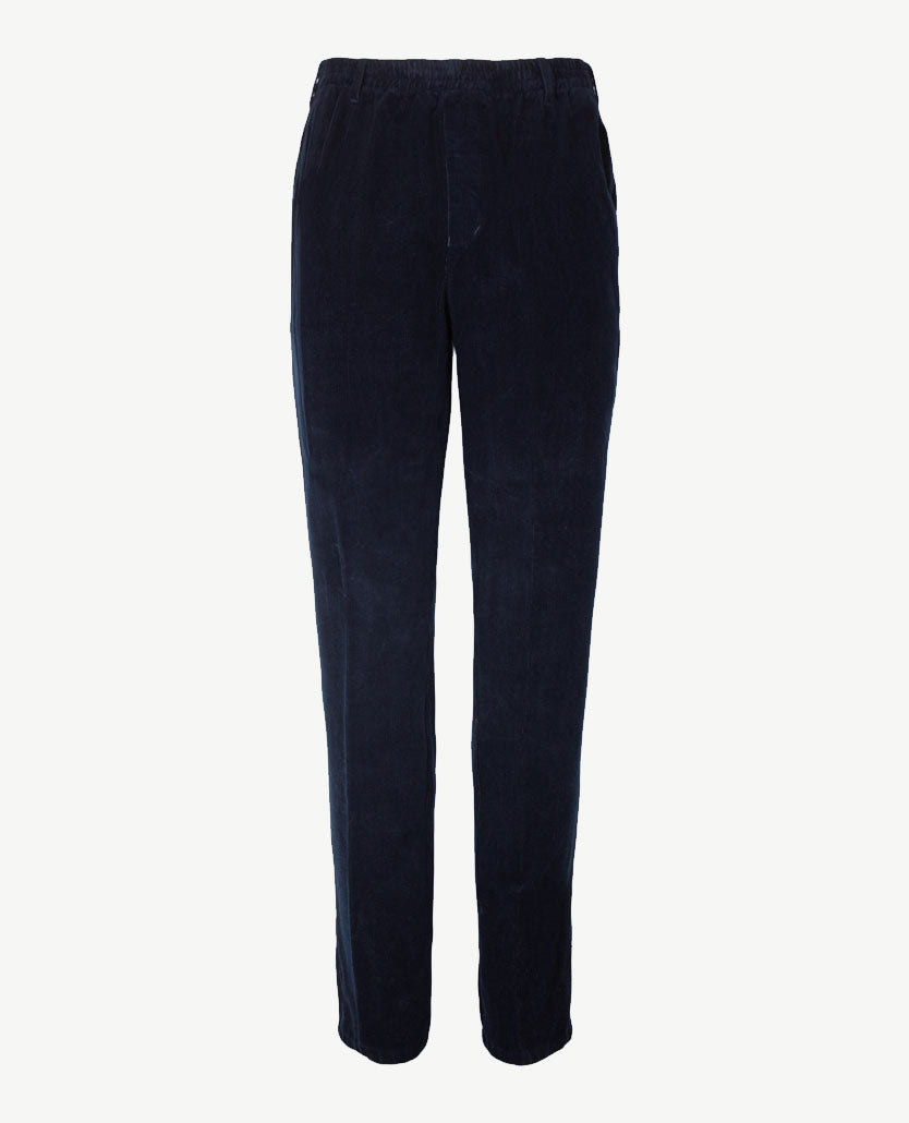 D.Y.P. - Philip - Instapbroek heren met elastische band - Ribcorduroy - Navy