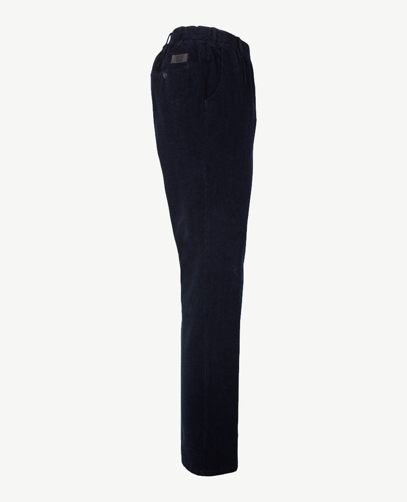 D.Y.P. - Philip - Instapbroek heren met elastische band - Ribcorduroy - Navy