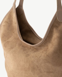 Tas - Jocelyn - Suède en leer - Truffel