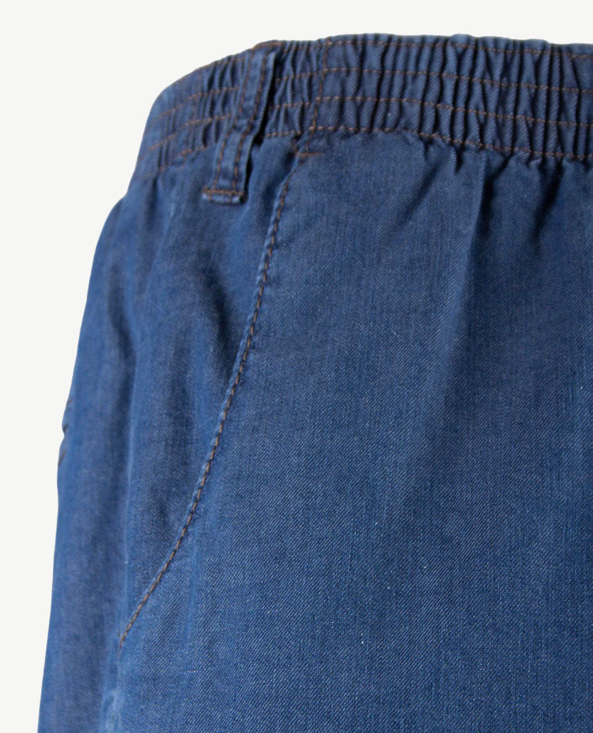 D.Y.P. - Julian - Bermuda/korte broek - Elastische band - jeans - Stone blue