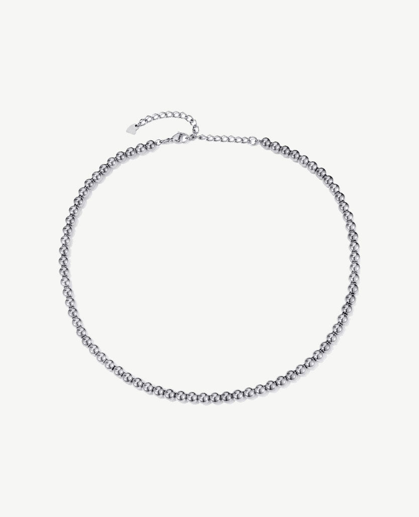 Korte ketting - Bolletjes - Zilverkleurig