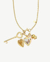 Lange ketting - Goudkleurig met bedels