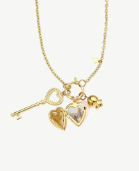 Lange ketting - Goudkleurig met bedels