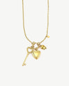 Lange ketting - Goudkleurig met bedels