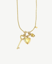 Lange ketting - Goudkleurig met bedels
