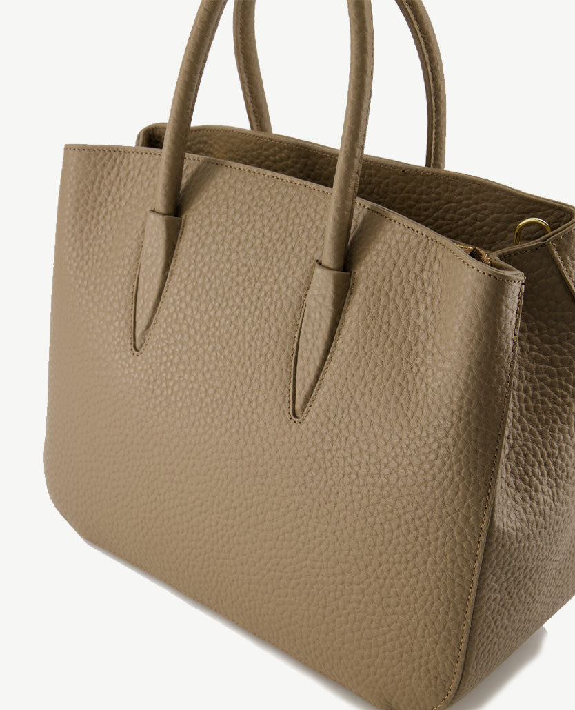 Tas - Lauren - Leer - Taupe