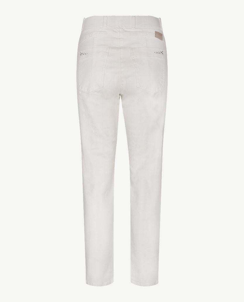 Brax Raphaela - Lavina - Elastiek rondom - Jeans - Korte lengte -  Wit