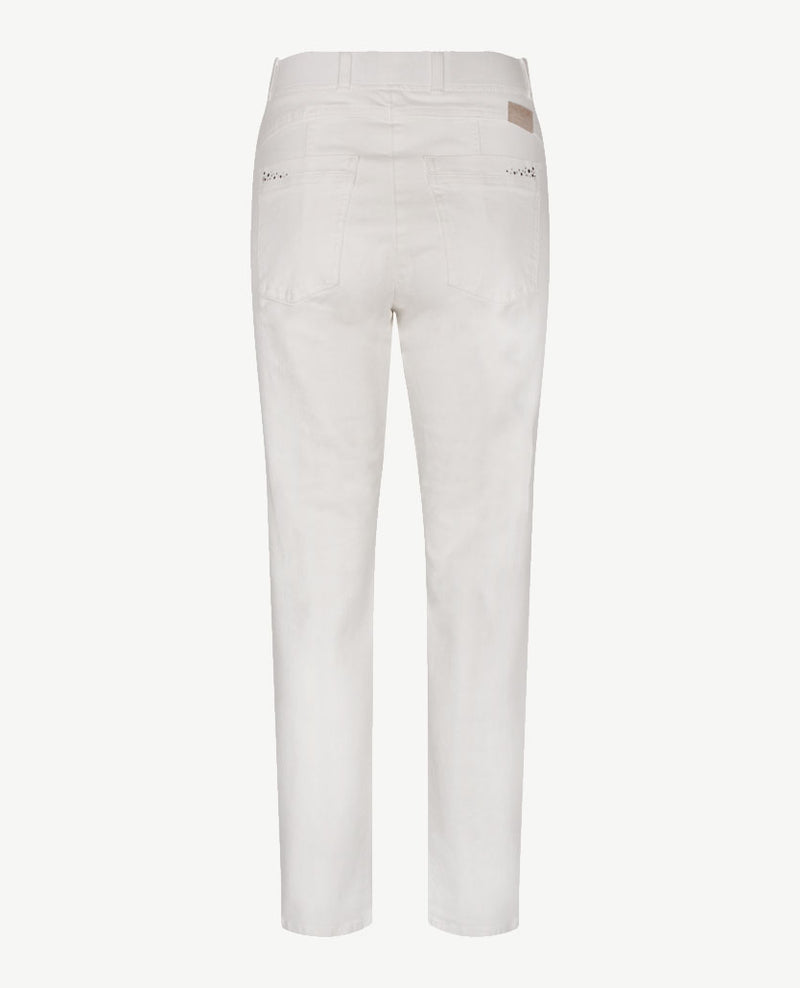 Brax Raphaela - Lavina - Elastiek rondom - Jeans - Korte lengte -  Wit