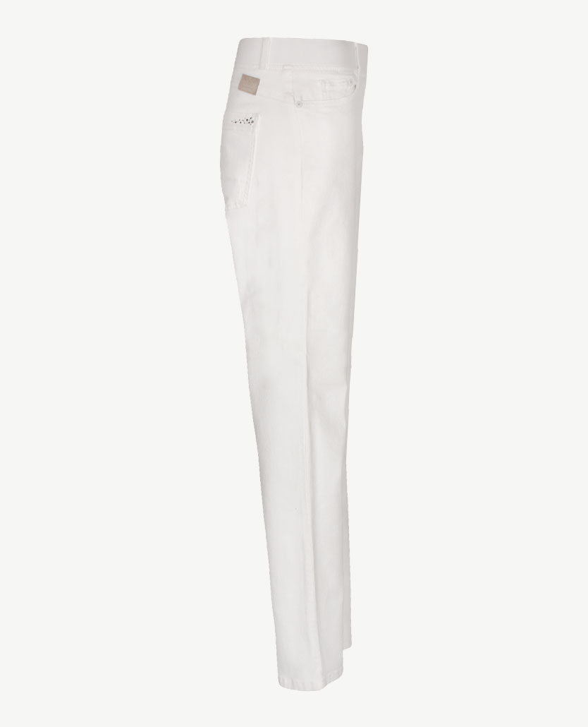 Brax Raphaela - Lavina - Elastiek rondom - Jeans - Korte lengte -  Wit