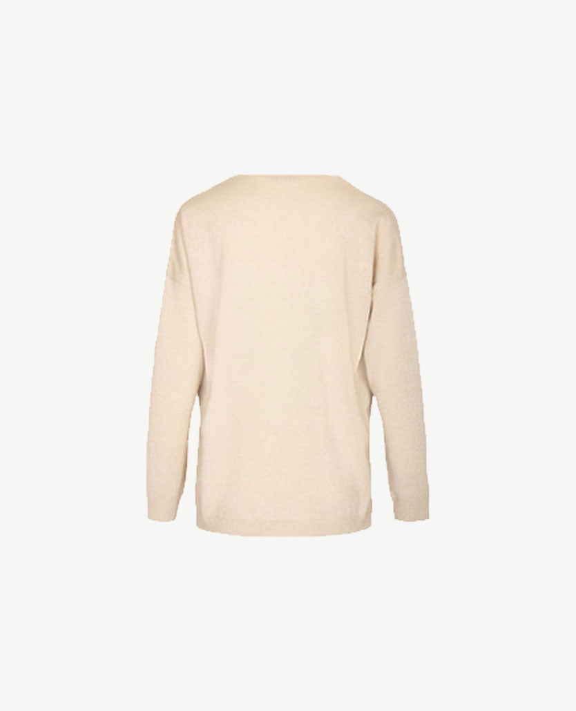 Le Comte - Lichte pullover - v-hals - Glitter goud