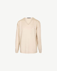 Le Comte - Lichte pullover - v-hals - Glitter goud