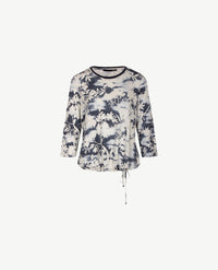 Le Comte - Lichte pullover - Ronde hals - Floral navy met off-white