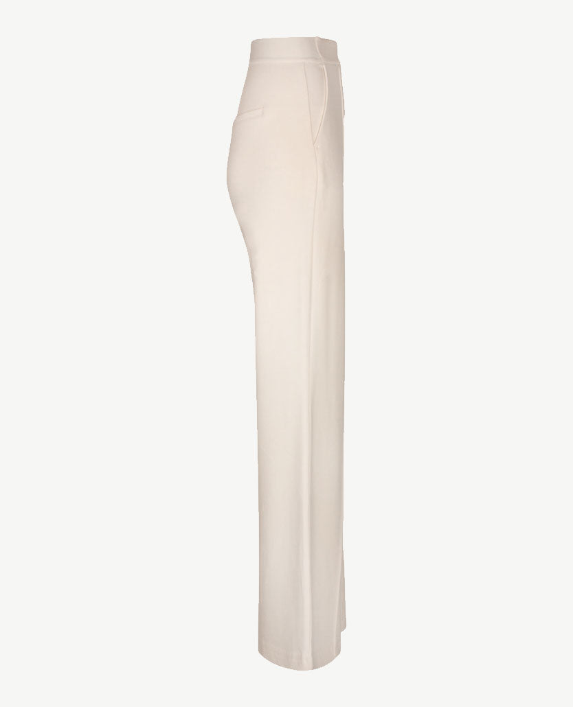 Le Comte - Damesbroek elastiek rondom - Wide - Jersey - Off-white