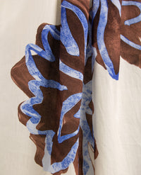 Le Comte - Blouse - Tuniek - Kobalt met off-white en choco