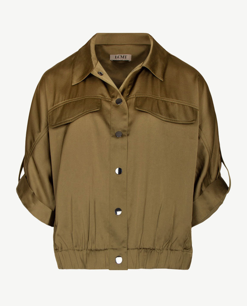 Le Comte - Bomberjack vest - Mosgroen