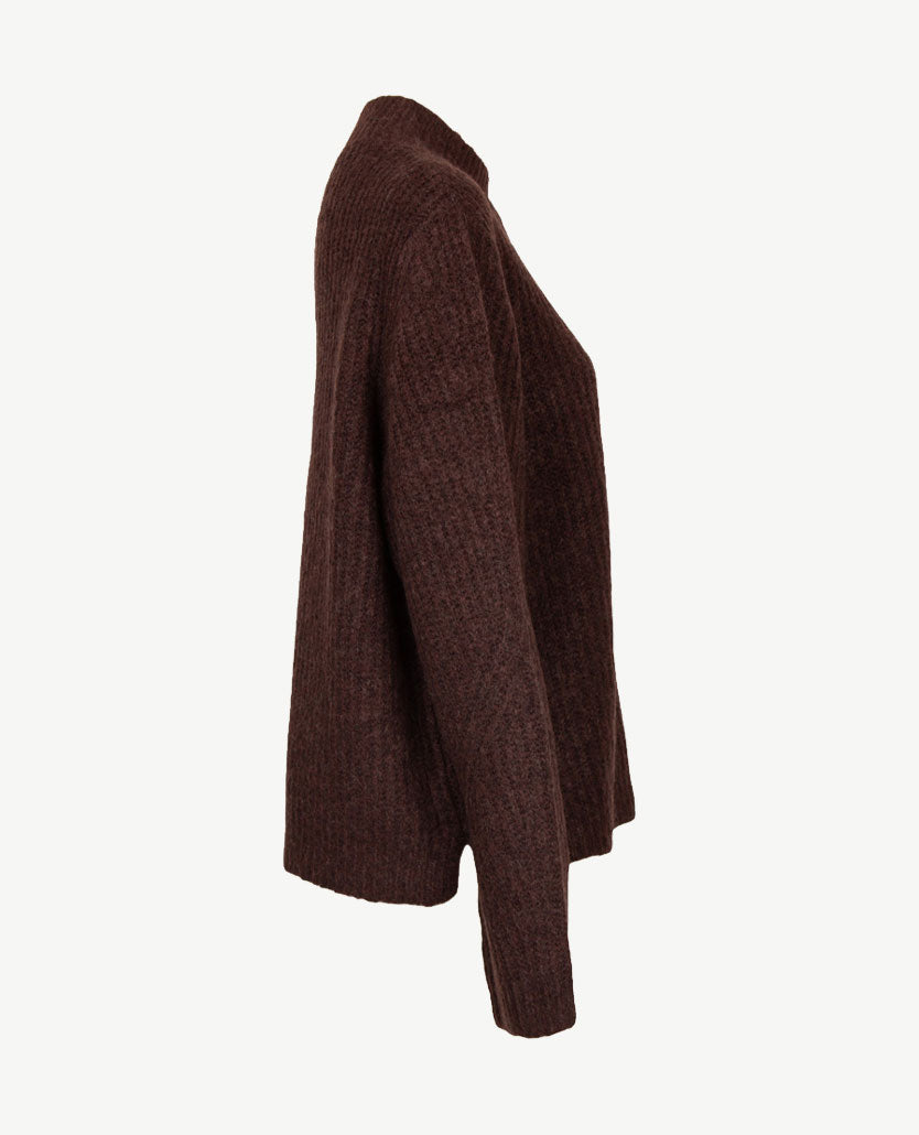Le Comte - Pullover - Coll - Choco
