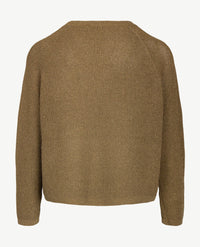 Le Comte - Pullover - Ronde hals - Mosgroen met glansje