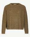Le Comte - Pullover - Ronde hals - Mosgroen met glansje