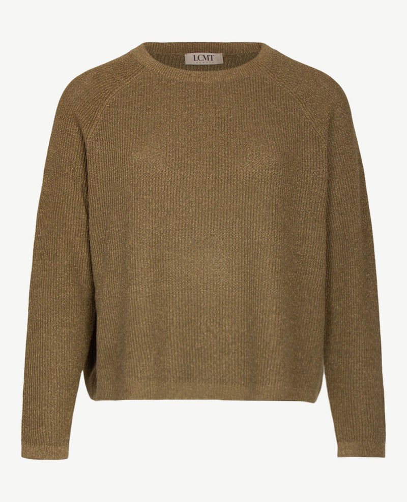 Le Comte - Pullover - Ronde hals - Mosgroen met glansje