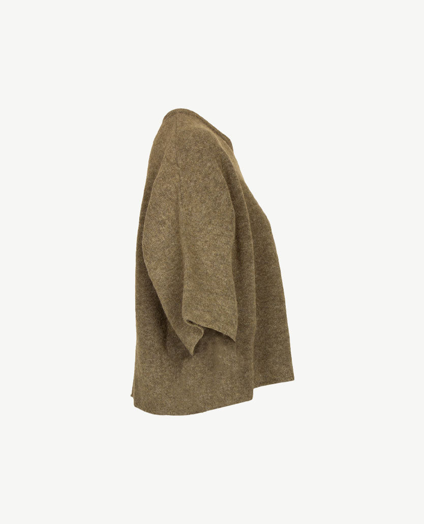 Le Comte - Pullover - Ronde hals - Mosgroen mêlée