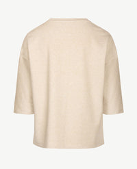 Le Comte - Lichte pullover - Ronde hals - Glansgaren beige met goud