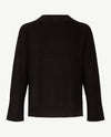 Le Comte - Pullover - Ronde hals - Zwart met glans