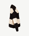 Le Comte - Pullover - Ronde hals - Streep zwart en off-white pailletten