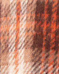 Le Comte - Damespullover - Ronde hals - Ruit met choco, orange en beige