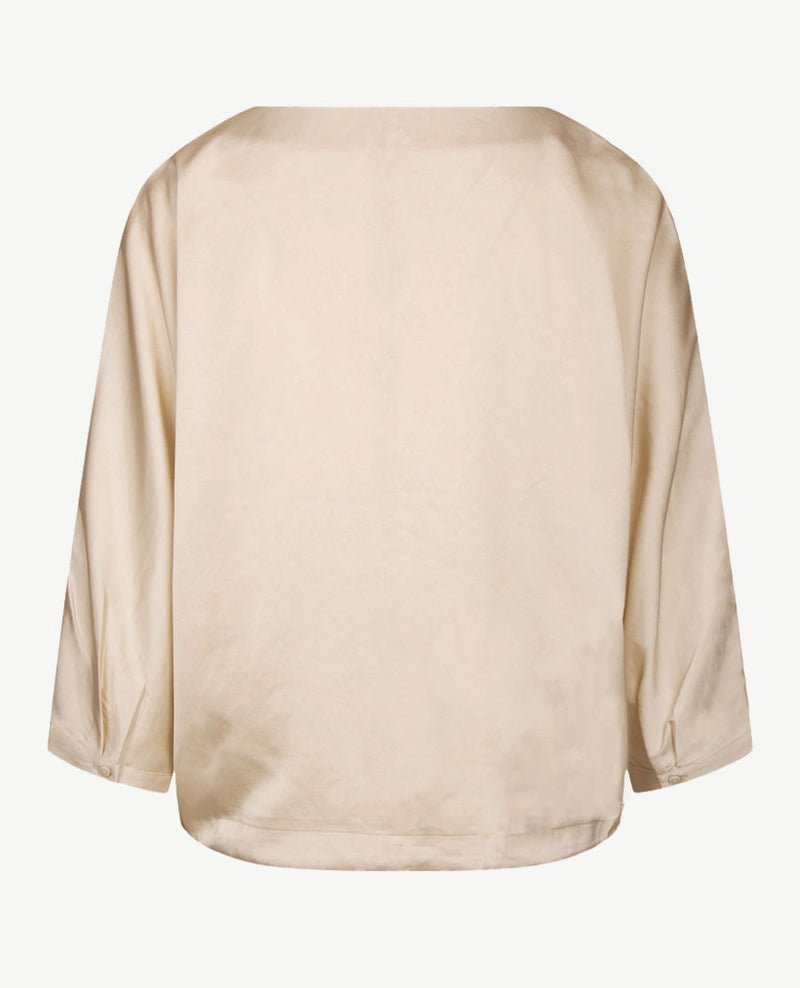 Le Comte - Blouse met koordje - Licht beige