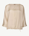 Le Comte - Blouse met koordje - Licht beige