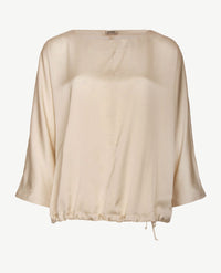 Le Comte - Blouse met koordje - Licht beige