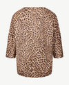 Le Comte - Lichte pullover blouson - Ronde hals - Tijgerprint