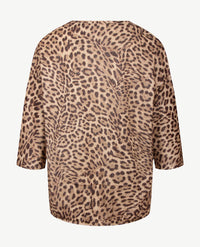 Le Comte - Lichte pullover blouson - Ronde hals - Tijgerprint