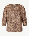 Le Comte - Lichte pullover blouson - Ronde hals - Tijgerprint