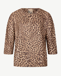 Le Comte - Lichte pullover blouson - Ronde hals - Tijgerprint