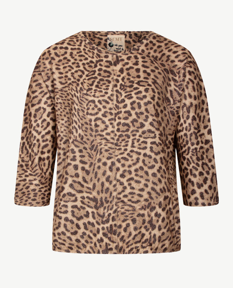 Le Comte - Lichte pullover blouson - Ronde hals - Tijgerprint